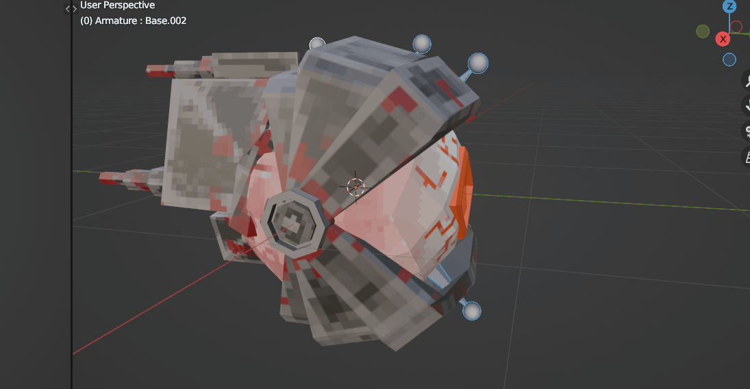 The blinking animation for the 3D model!